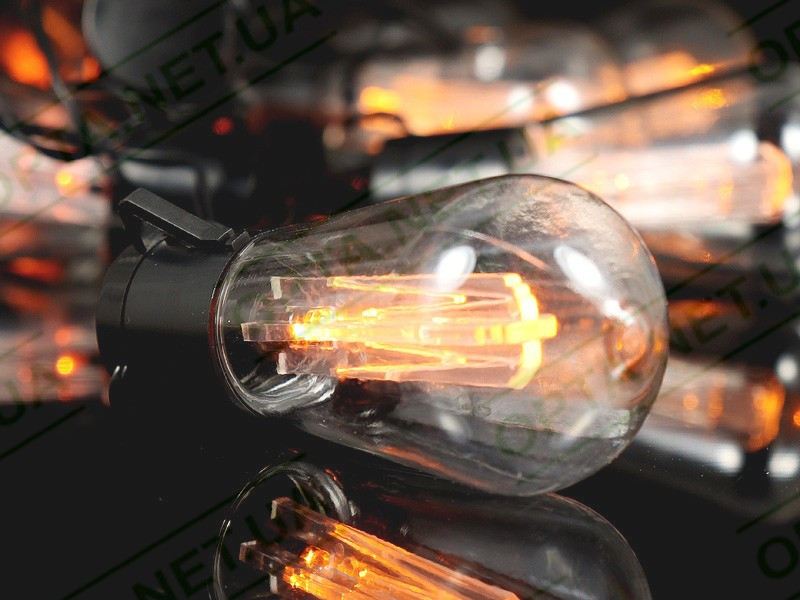 Гирлянда с прозрачных ламп 10 штук  4м WATERPROOF-BALL-10WW-6 (теплый белый)