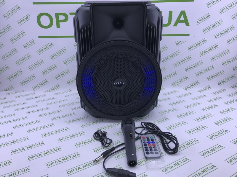 Музыкальная многофункциональная Bluetooth колонка RX-8135W с подсветкой и микрофоном